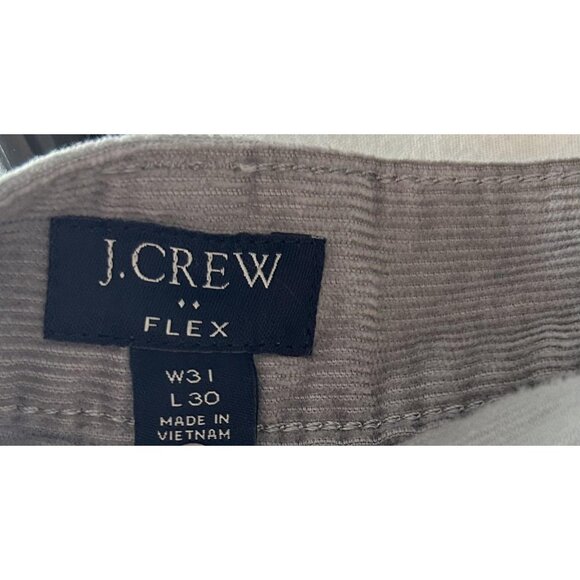 J Crew Pants Mens 31x30 (32X30) Gray Flex Slim Corduroy 5-Pocket Casual Stretch - Picture 5 of 16